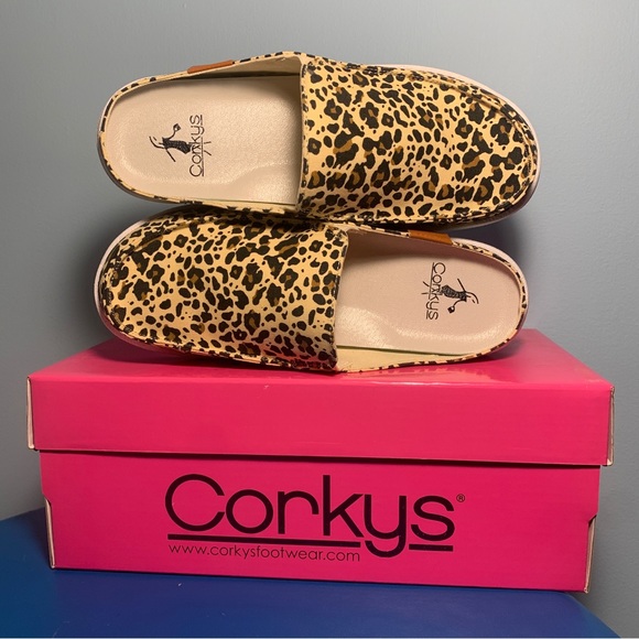 Corkys Shoes New Corkys Leopard Print Pontoon Slides Casual